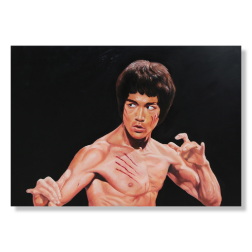 Een schilderij van Bruce Lee