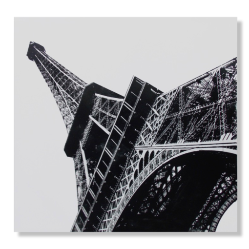 Een canvas schilderij met de Eiffeltoren