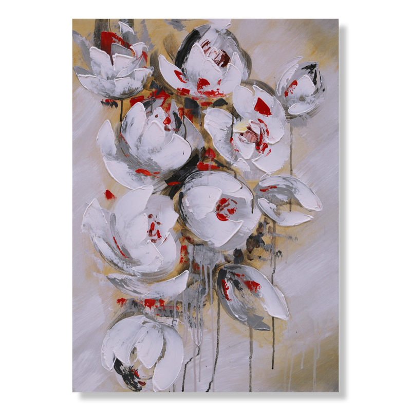 Een schilderij met rozen