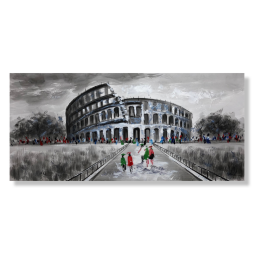Een schilderij van het Colosseum in Italië