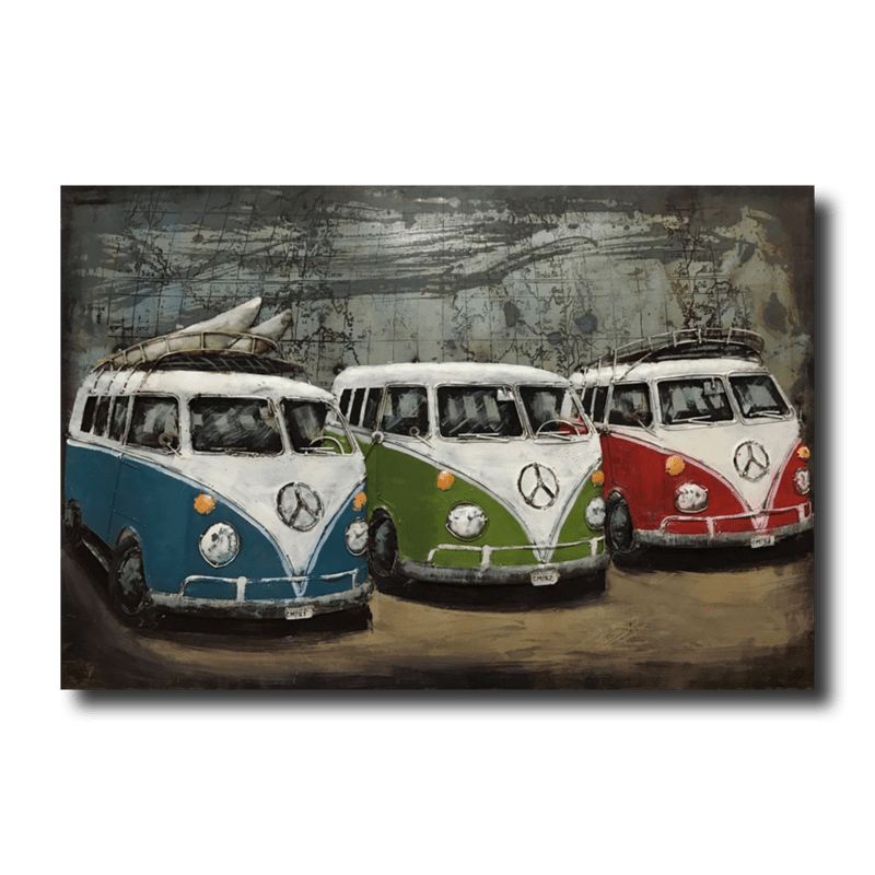 schilderen met klassieke surfbussen