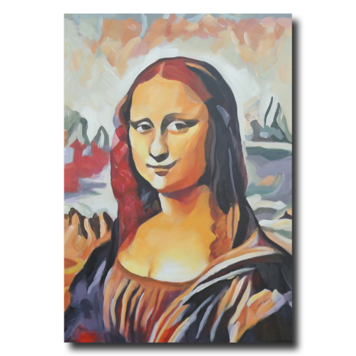 Een schilderij van de Mona Lisa
