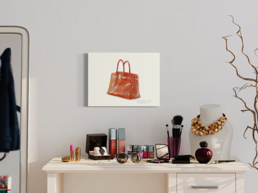 Ett canvasprint med en Birkin